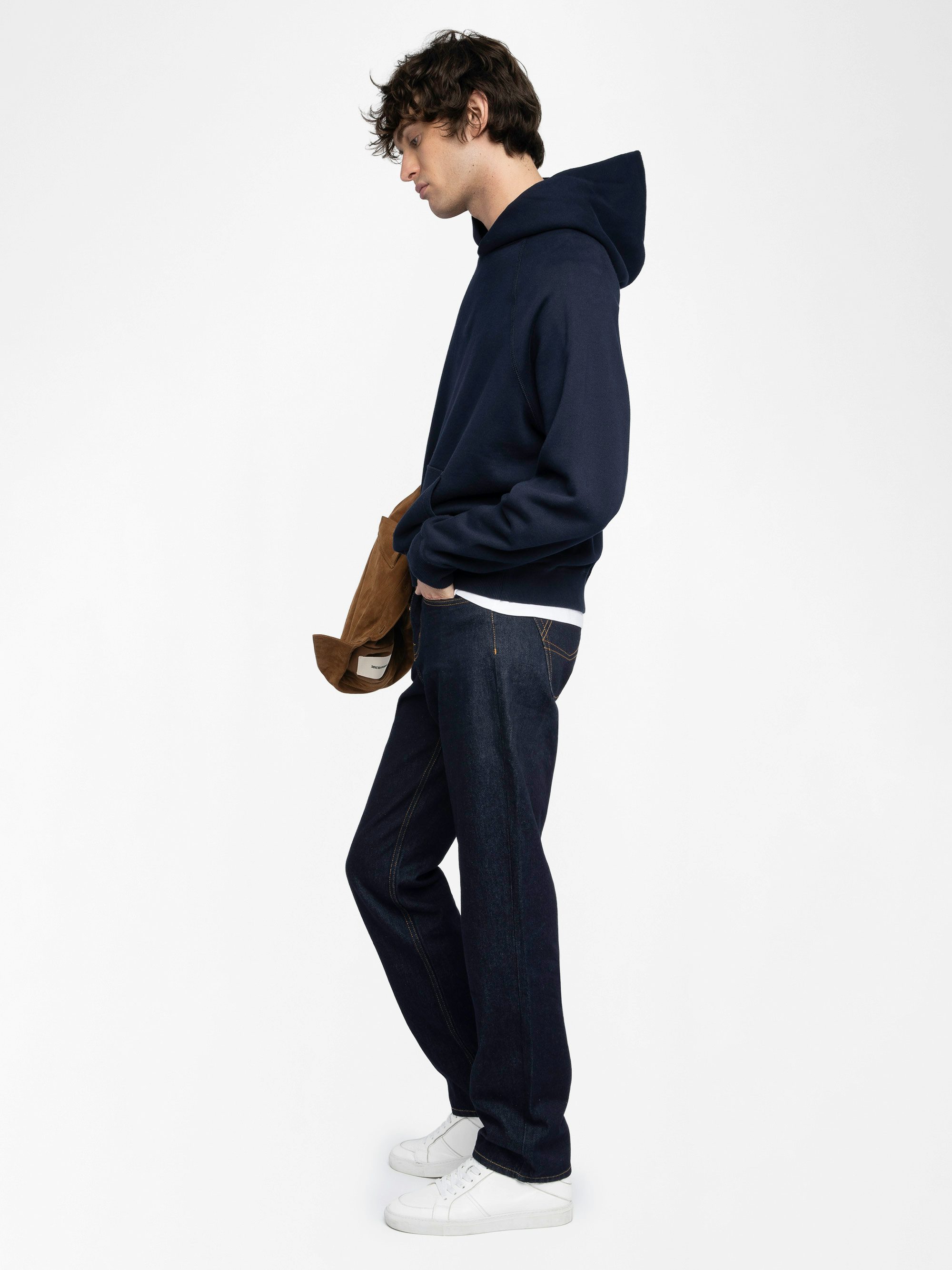 Georgio Sweatshirt - Hooded sweatshirt with raglan sleeves and embroidery on the back.